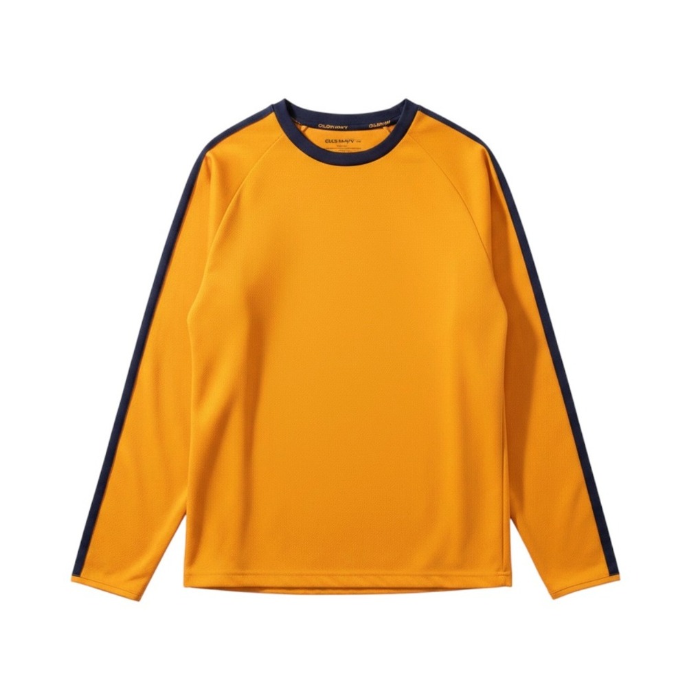 Y2K Orange Stripe Shirt Long Sleeve Mesh Athletic XXL 2000s Vintage Gorpcore